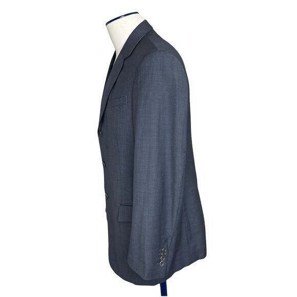 DKNY Men’s Gray 100% Virgen Wool Suit Jacket Blazer Sise M Single Breasted - Picture 3 of 12